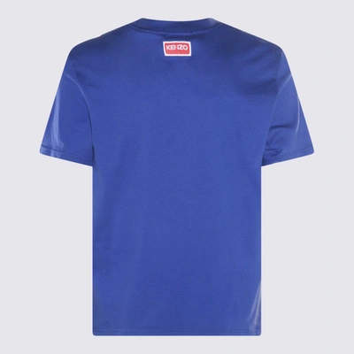 Shop Kenzo Blue Cotton T-shirt In Deep Sea Blue