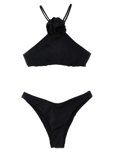 Shop Philosophy Di Lorenzo Serafini Floral Detailed Bikini Set In Black