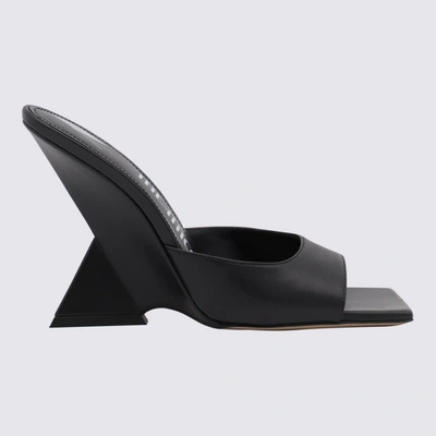 Shop Attico The  Black Leather Cheope Mules