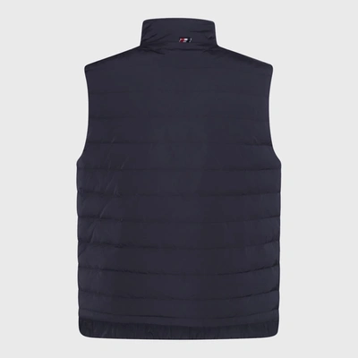 Shop Thom Browne Navy Padded 4-bar Vest Down Jacket In Blue