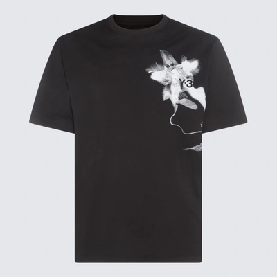 Shop Y-3 Black Cotton T-shirt