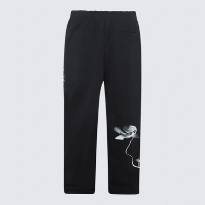 Shop Y-3 Adidas Black Cotton Blend Pants