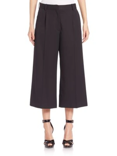 Alexander Mcqueen Grain De Poudre Culottes In Black