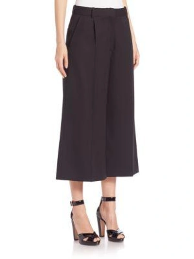 Shop Alexander Mcqueen Grain De Poudre Culottes In Black