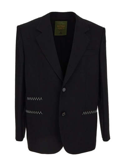 Shop Bottega Veneta Single Breasted Tailored Blazer In Black
