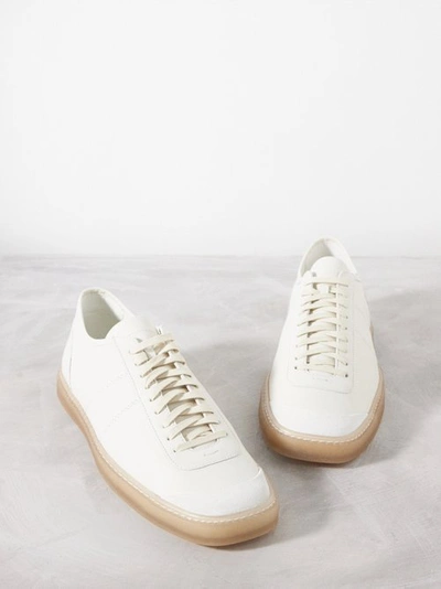 Lemaire Linoleum Leather Sneakers In White