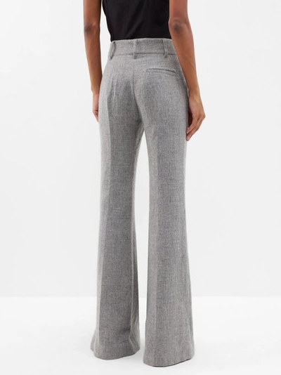 Flared Trousers, Light Grey