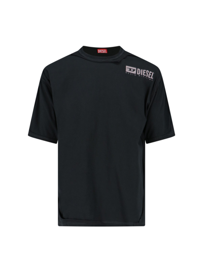 Shop Diesel 't-box-dbl' T-shirt In Black  