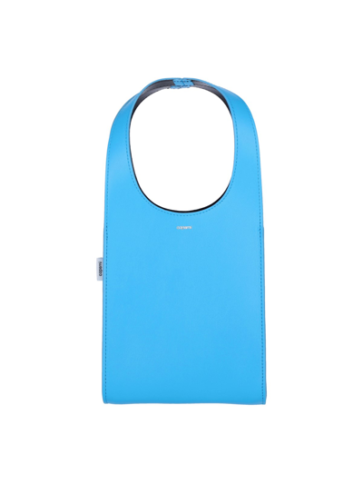 Shop Coperni "micro Swipe" Bag In Blue
