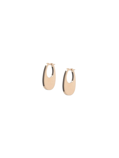 Shop Coperni "swipe" Medium Earrings In Gold