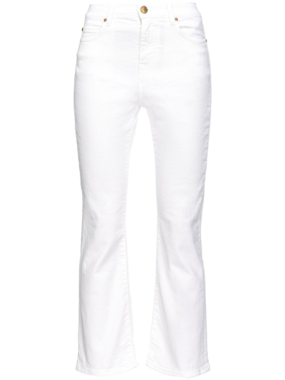 Shop Pinko `brenda` Bootcut Jeans In White