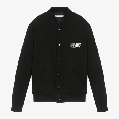 Shop Dolce & Gabbana Black Dg Vibe Milano Bomber Jacket