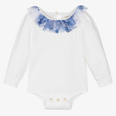 Shop Angel's Face Baby Girls White Tulle Collar Bodysuit