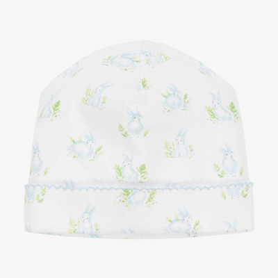 Shop Kissy Kissy White & Blue Cottontail Hollows Baby Hat