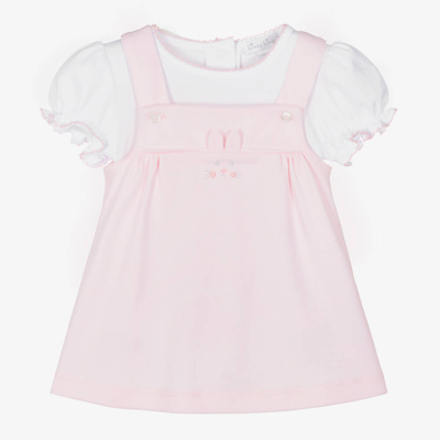 Shop Kissy Kissy Baby Girls Pink Cottontail Hollows Dress Set