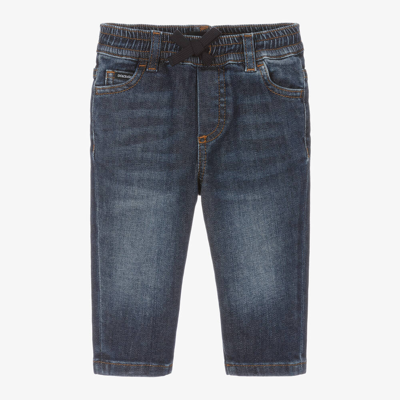 Shop Dolce & Gabbana Boys Blue Pull-on Denim Jeans