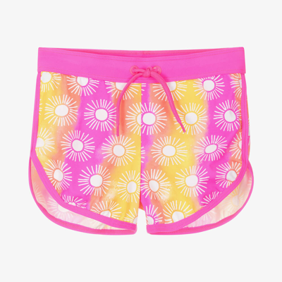 Shop Hatley Girls Pink & Yellow Sunshine Swim Shorts
