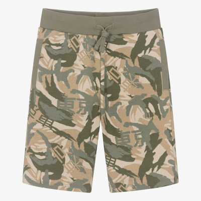 Shop Guess Teen Boys Green Cotton Shorts