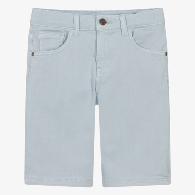 Shop Guess Teen Boys Pale Blue Cotton Shorts