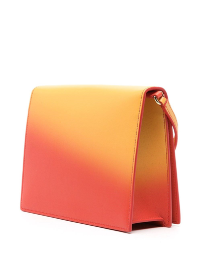 Shop Dolce & Gabbana Borsa A Tracolla Logo In Pelle Di Vitello In Orange