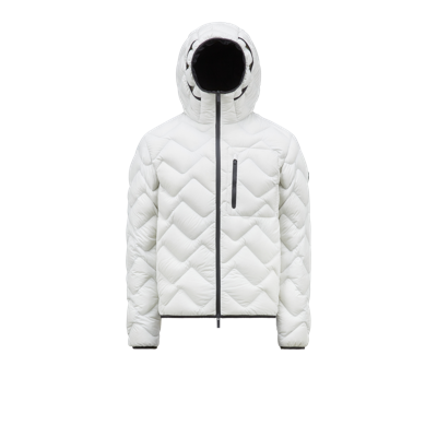 Shop Moncler Collection Steliere Short Down Jacket, Gray, Size: 3 In Gris