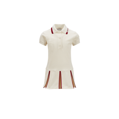 Shop Moncler Robe Polo In White