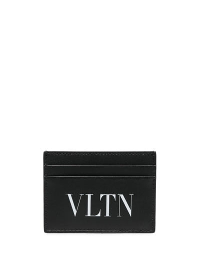 Shop Valentino Portacarte Vltn In Black