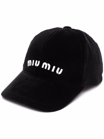 Shop Miu Miu Cappello In Black