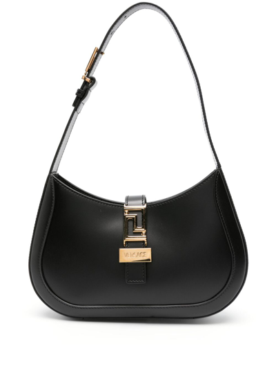 Shop Versace Black Greca Goddess Small Shoulder Bag