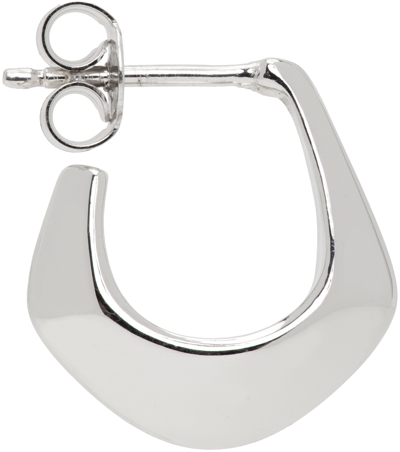 Shop Lemaire Silver Mini Drop Single Earring In Bk927 Silver