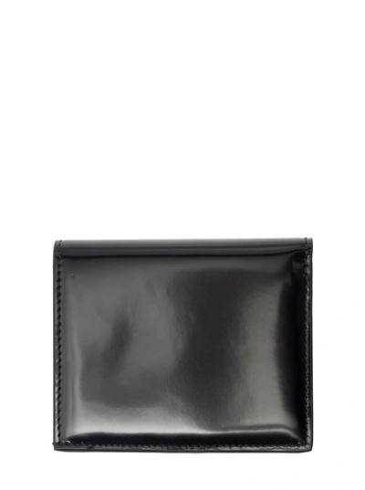 Shop Ferragamo 'wanda' Black Wallet With Gancini Closure In Patent Leather Woman