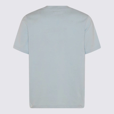 Shop Casablanca Light Blue Cotton T-shirt In Tennis Club