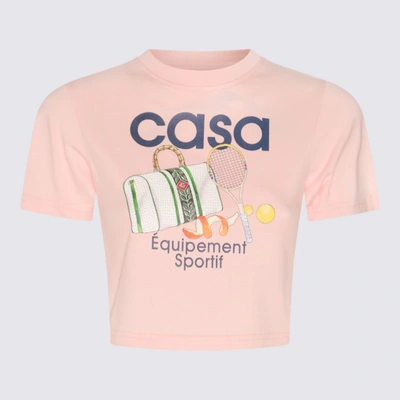 Shop Casablanca Pink Cotton T-shirt
