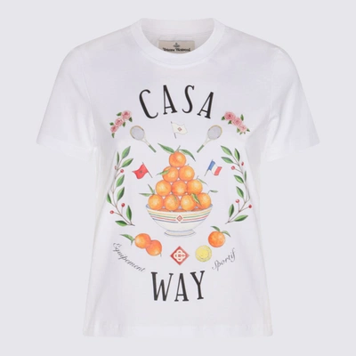 Shop Casablanca White Cotton T-shirt
