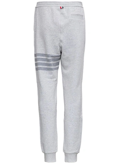 Shop Thom Browne Grey Jersey Joggers With 4bar Detail