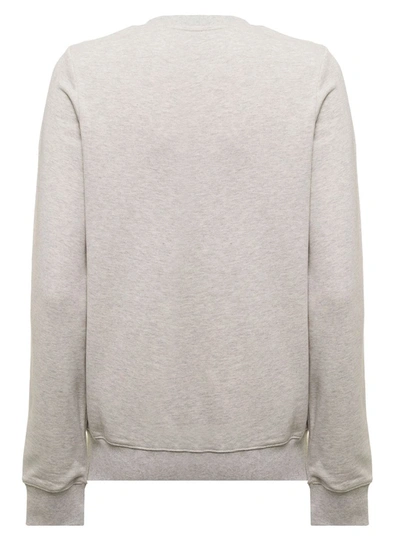 Shop Apc Grey Tina Sweatshirt In Fleece Cotton With Logo Embroidery To The Chest A.p.c. Woman