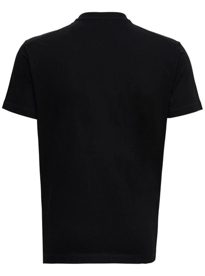 Shop Dsquared2 Icon Cotton T-shirt With Logo Print In Black