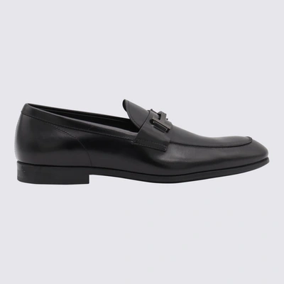 Shop Tod's Black Leather Loafers