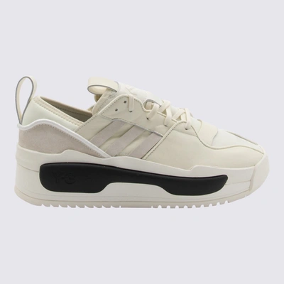 Shop Y-3 Adidas Ivory Leather Rivalry Sneakers In Cream White/off White/black