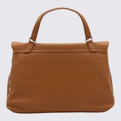 Shop Zanellato Brown Leather Postina S Top Handle Bag