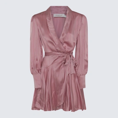 Shop Zimmermann Pink Silk Dress