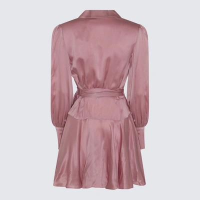 Shop Zimmermann Pink Silk Dress