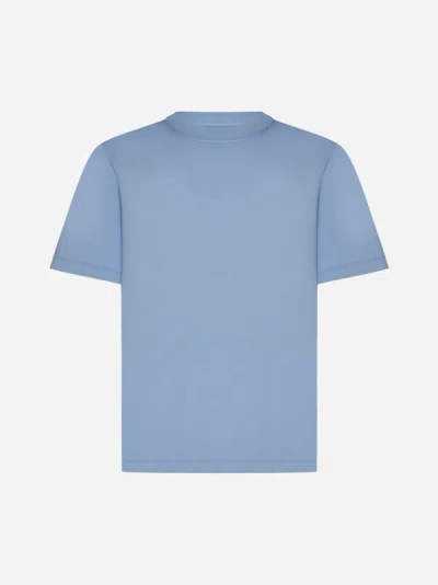Shop Brunello Cucinelli Cotton T-shirt In Turquoise