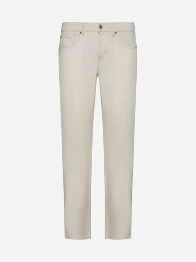Shop 7 For All Mankind The Straight Neutral Jeans In Ivory