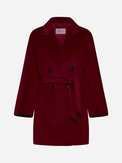 Shop Max Mara Addurre Wool And Cashmere Coat In Red