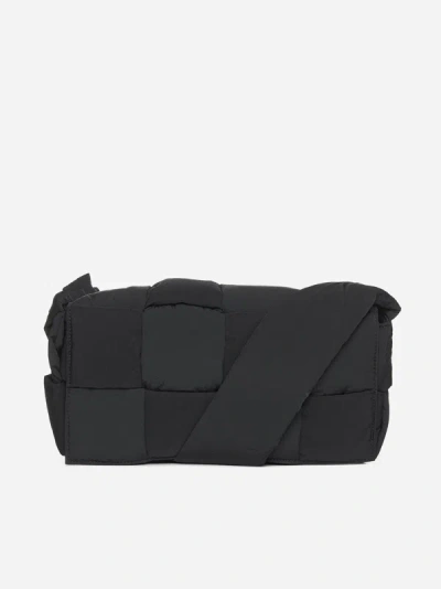 Shop Bottega Veneta Padded Tech Cassette Medium Bag In Black