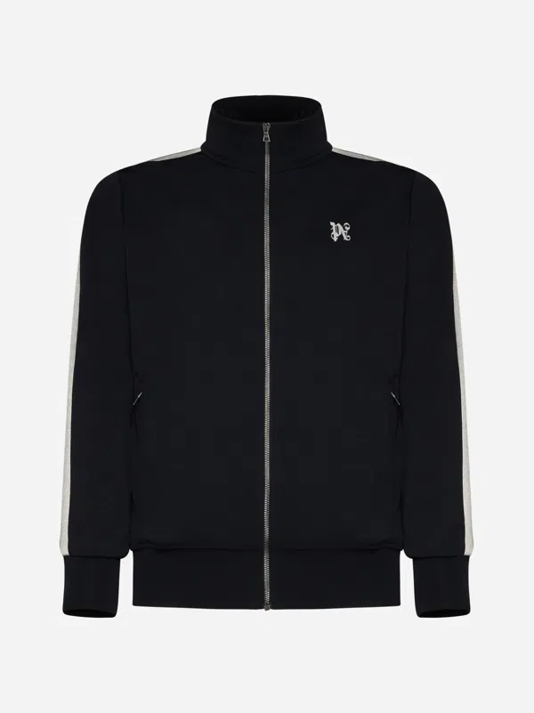 Palm Angels monogram-embroidered cotton hoodie