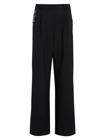 Shop Allsaints Women's Atlas Embellished Trousers In Black