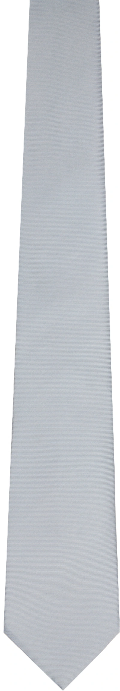 Shop Tom Ford Gray Solid Twill Tie In Lavender Grey