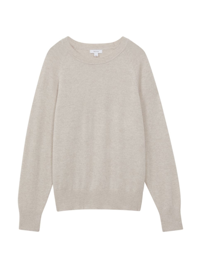 Shop Reiss Women's Andi Wool-blend Crewneck Sweater In Stone